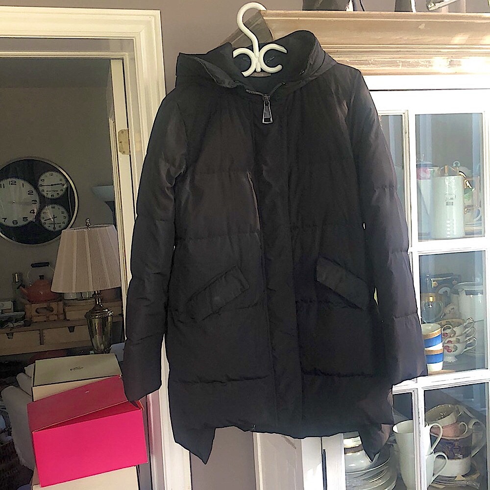 DIXIE Black Down Filled Cocoon Style Coat, M